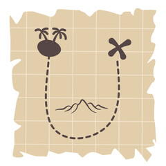 pirate mystery map vector