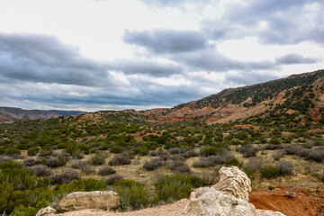 Fototapeta na wymiar Beautiful scenery at Palo Duro Canyon State Park.