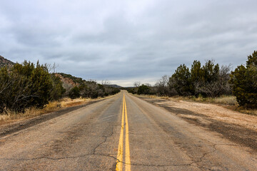 Park Road 5 at Palo Duro Canyon State Park.