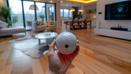 Remote access to home security cameras via mobile app, demonstrating security, privacy, and peace of mind in a smart home setup