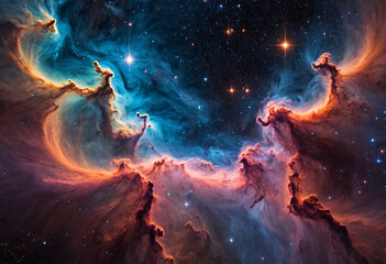Fototapeta na wymiar Nebula Fusion Space Spirale