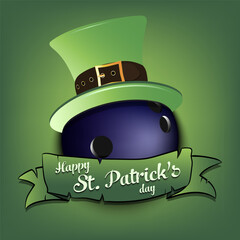 Happy St. Patricks day and bowling ball - 758437546