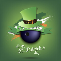 Happy St. Patricks day and bowling ball - 758437991