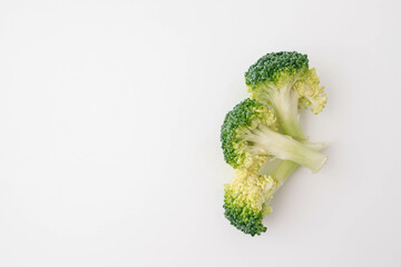 Juicy broccoli isolated on white background