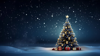 Obraz premium The magic of the Christmas tree meets technology