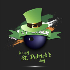 Happy St. Patricks day and bowling ball - 758438390
