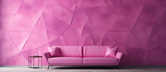 Pink textured wall.