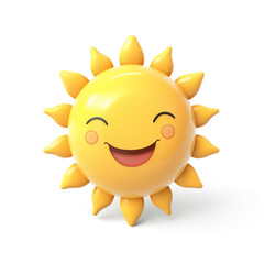 Cartoon sun 3d rendering
