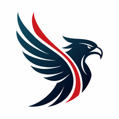 Minimalistic Style Stylized Eagle Logo