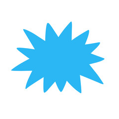 Bursting speech star illustration