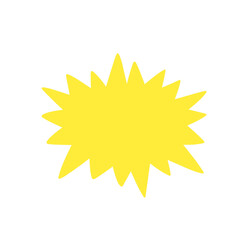 Bursting speech star illustration