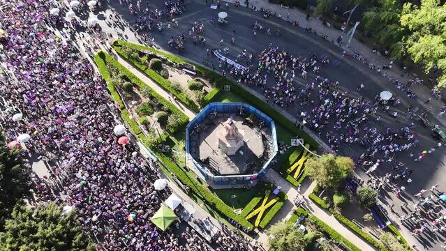 International Women's Day Rally on Paseo de la Reforma, CDMX