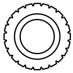 Black vehicle tires doodle