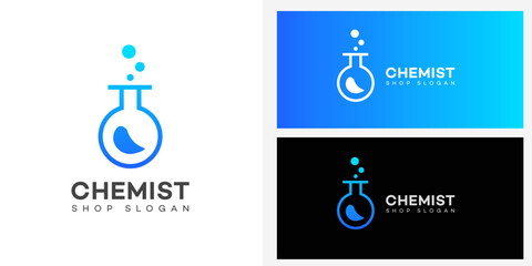 Chemist shop logo Icon Brand Identity Sign Symbol Template 