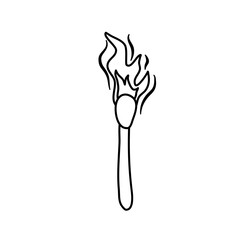 burnt match doodle