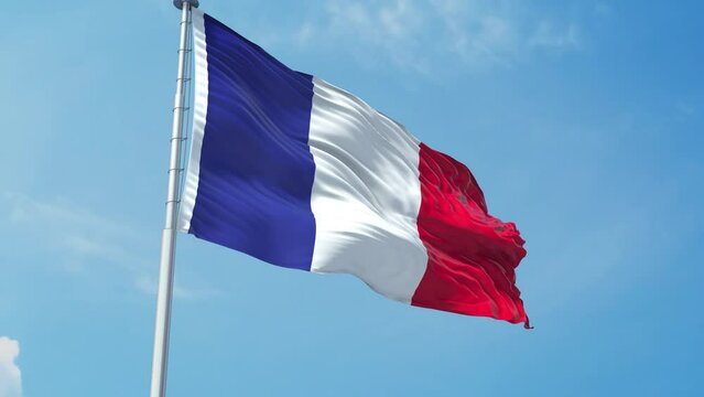 France Realistic Flag