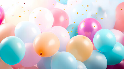 Naklejka premium Birthday background with balloons
