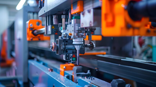 A plastic injection mold machine operating