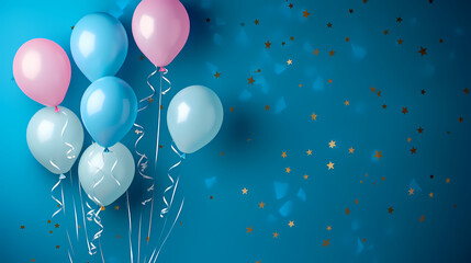 Birthday background with balloons