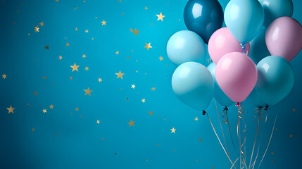 Birthday background with balloons