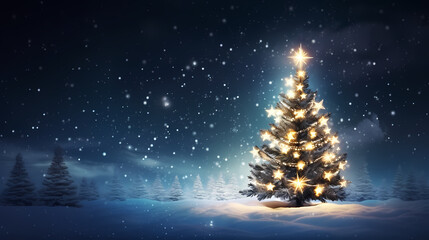 Christmas tree, New Year and Christmas background material - obrazy, fototapety, plakaty