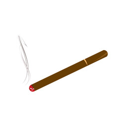 Cigarette burns. Illustration on white background.