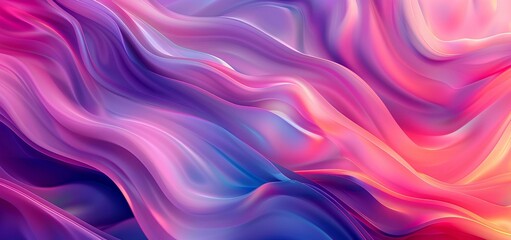 Pastel abstract colorful background of oil paint in blue, pink and yellow colors. with smoke smooth lines and waves. 3d rendering - obrazy, fototapety, plakaty