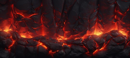 hot lava rocks 21 - obrazy, fototapety, plakaty