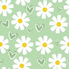 Obraz premium pattern with daisies