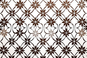 beautiful white and dark brown modern islamic ornament wall vector with floral pattern