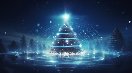 Christmas tree, New Year and Christmas background material