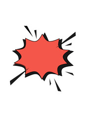 Pop Style Dialog Box Explosion Element Illustration,