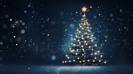 Christmas tree, New Year and Christmas background material