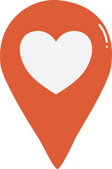 Pointer heart location illustration