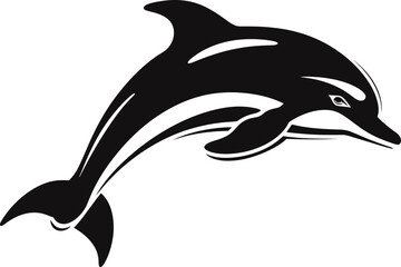 Handdrawn dolphin silhouette 