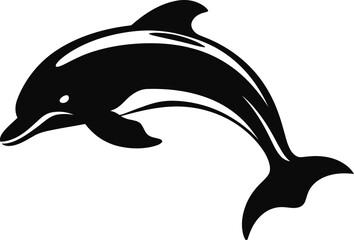 Handdrawn dolphin silhouette 