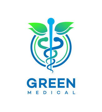 Green medical logo Icon Brand Identity Sign Symbol Template 