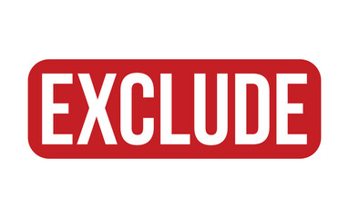 Exclude Rubber Stamp Seal Vector