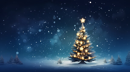 Fototapeta premium A beautifully decorated Christmas tree