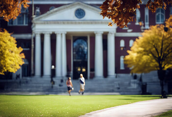 Obraz premium College University Campus OUT OF FOCUS Background stock photoCampus University Backgrounds Defocused High School