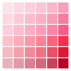 Gradient Shades of Pink Color Palette. Vector illustration. EPS 10.