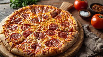 typical United States food American Pizza white background