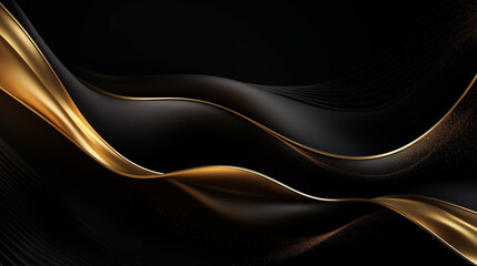 Gold and Black luxury background, Illustration