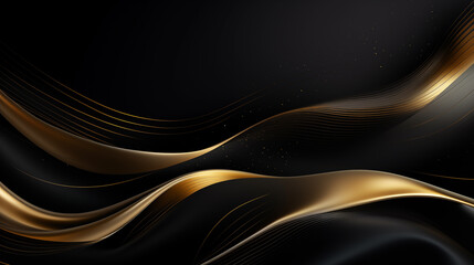 Gold and Black luxury background, Illustration