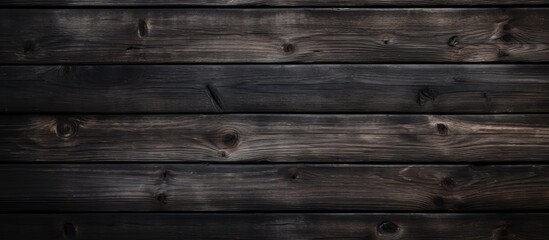 Fototapeta premium A close up of a brown hardwood wall with parallel rectangles in a pattern, showcasing tints and shades of grey, with a blurred background