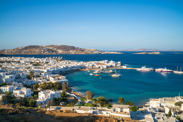 Fototapeta na wymiar Mykonos town. at Mykonos island, Cyclades, Greece