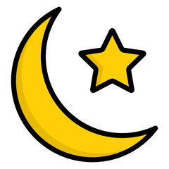crescent and star icon  © mnauliady