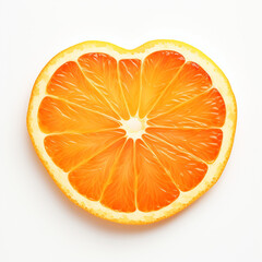 an orange slice is shown on a white background created with Generative Ai