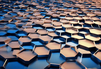 Fototapeta premium Vector hexagons pattern. Geometric abstract background with simple hexagonal elements. Medical technology or science design. stock illustrationBackgrounds Pattern Hexagon Abstract Connection