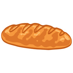 French Bread Baguette Vector Illustration